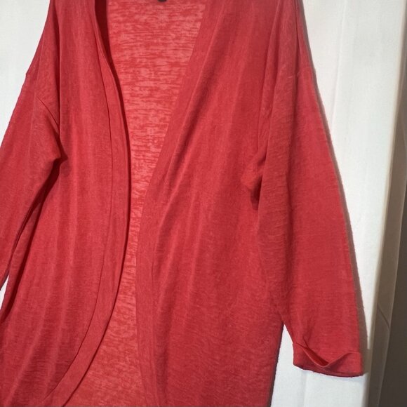 Sunday In Brooklyn Anthropologie Women Open Front Cardigan Medium Red Christmas - Picture 4 of 9